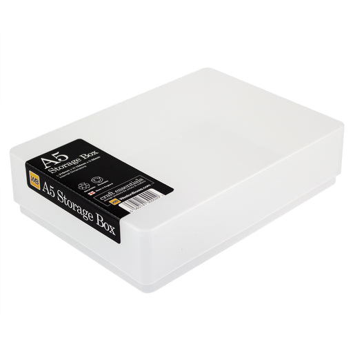 WestonBoxes clear plastic storage boxes with lids for a5 paper