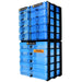 Blue / Transparent, WestonBoxes 3 Box Stak Pack A4, A5, DL Crat Storage Unit Staks & Boxes modular customisable storage