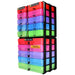 Multi-Colour / Transparent, WestonBoxes 3 Box Stak Pack A4, A5, DL Crat Storage Unit Staks & Boxes modular customisable storage