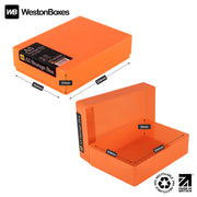 Neon Orange/Opaque, WestonBoxes A5 internal and external Dimensions
