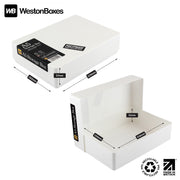 White/Opaque, WestonBoxes A5 internal and external Dimensions