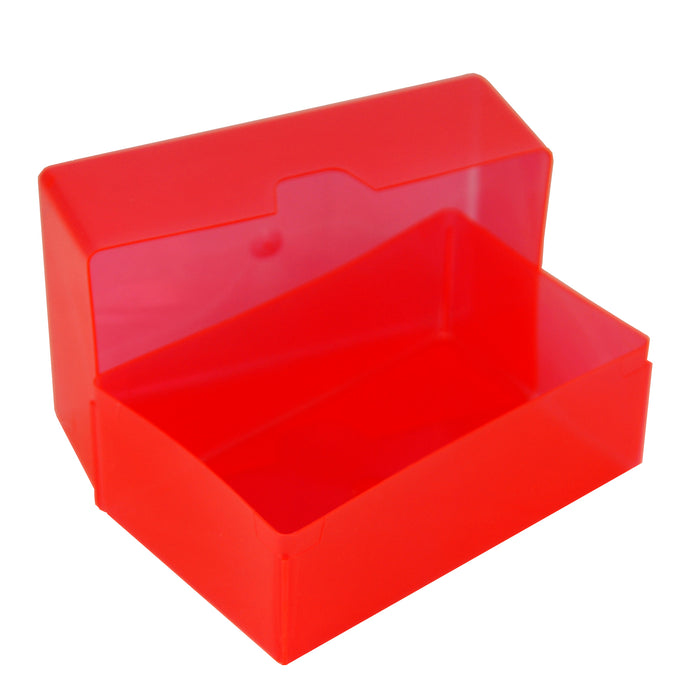 Red / Transparent, Weston Boxes 35mm Deep Business Card Box