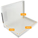 westonboxes a4 slim presentation box tough plastic, White / Opaque