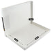 WestonBoxes slim A4 paper presentation storage box impact resistant tough opaque white internal dimensions