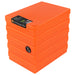 Neon Orange / Opaque, WestonBoxes Plastic A4 Paper Storage Box With Lid