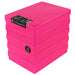 Neon Pink / Opaque, WestonBoxes Plastic A4 Paper Storage Box With Lid
