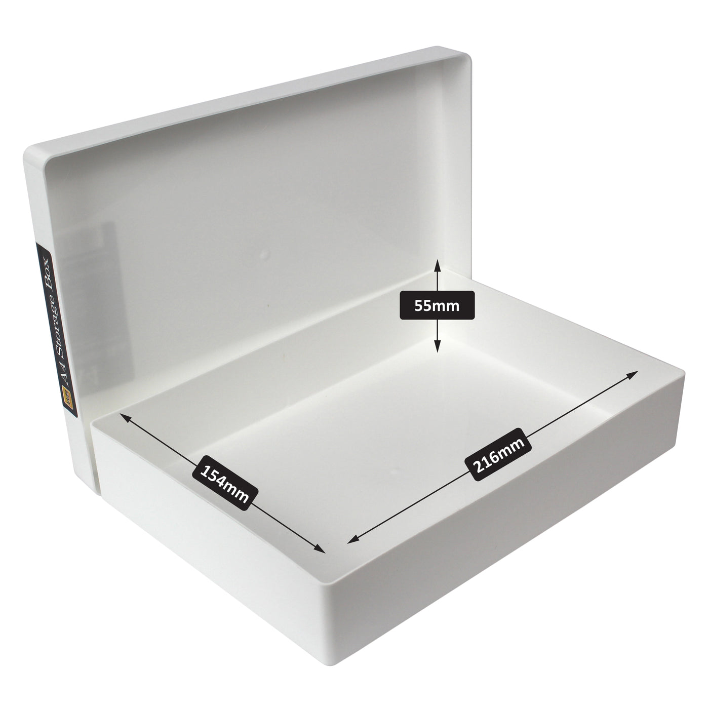 Container Box A4 WestonBoxes Heavy Duty, Tough Storage Box for A4 Paper, White
