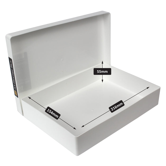 White storage store boxes
