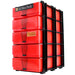 WestonBoxes A5 Paper Storage Box Stak stackable craft storage boxes red transparent