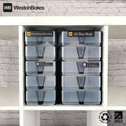 Clear/Transparent, WestonBoxes 2 Stak pack in a Kallax unit