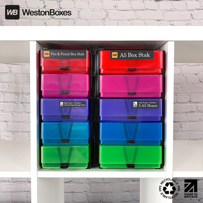 Multicolour/Transparent, WestonBoxes 2 Stak pack in a Kallax unit