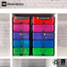 Multicolour/Transparent, WestonBoxes 2 Stak pack in a Kallax unit