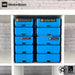 Neon Blue/Opaque, WestonBoxes 2 Stak pack in a Kallax unit