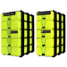 Neon Yellow/Opaque, WestonBoxes 2 Stak pack side by side