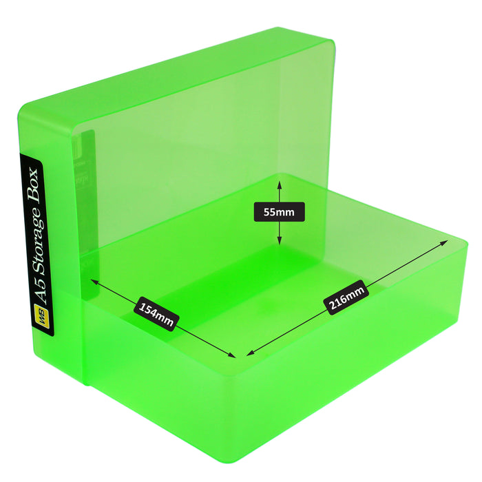 solacol Plastic File Boxes Storage File Boxes File Box Plastic A5  Transparent Storage Box Clear Plastic Document Paper Filling Case File Box  Clear